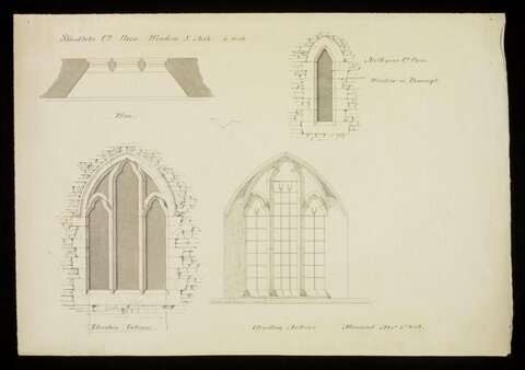 Antique Church Window Architectural Drawings