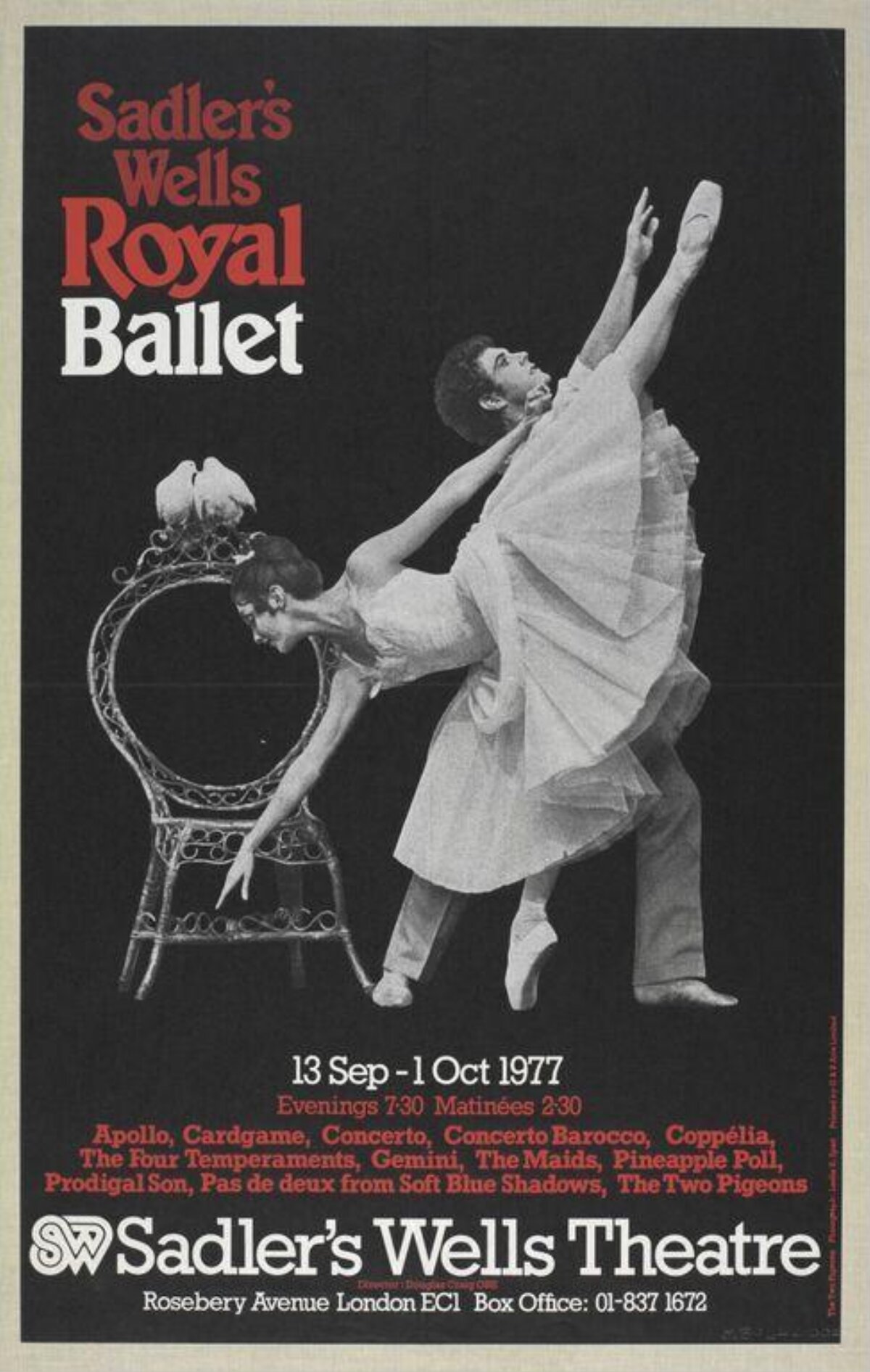 1977 Royal Ballet Performance Poster