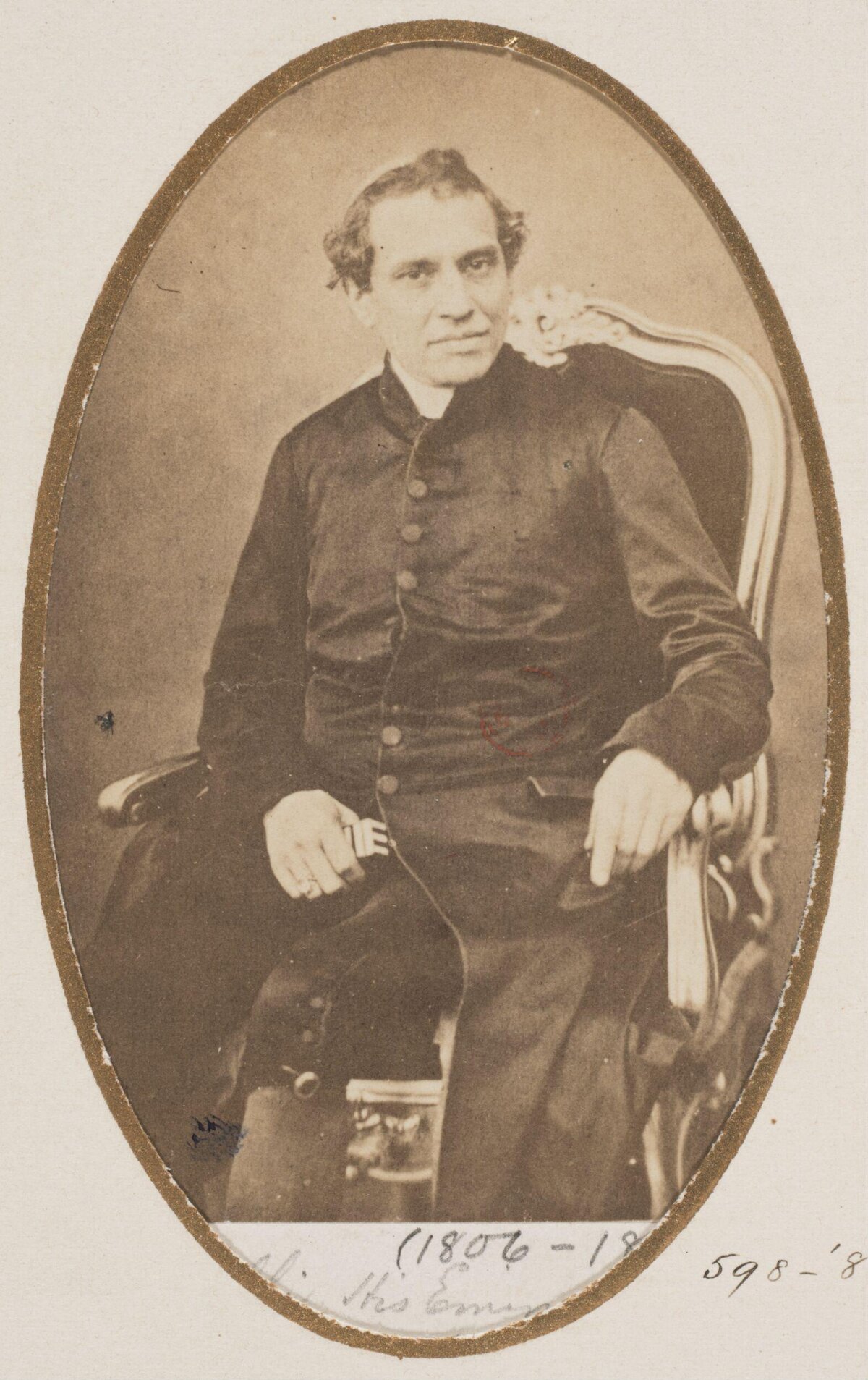 Oval Portrait of 19th Century Clergyman