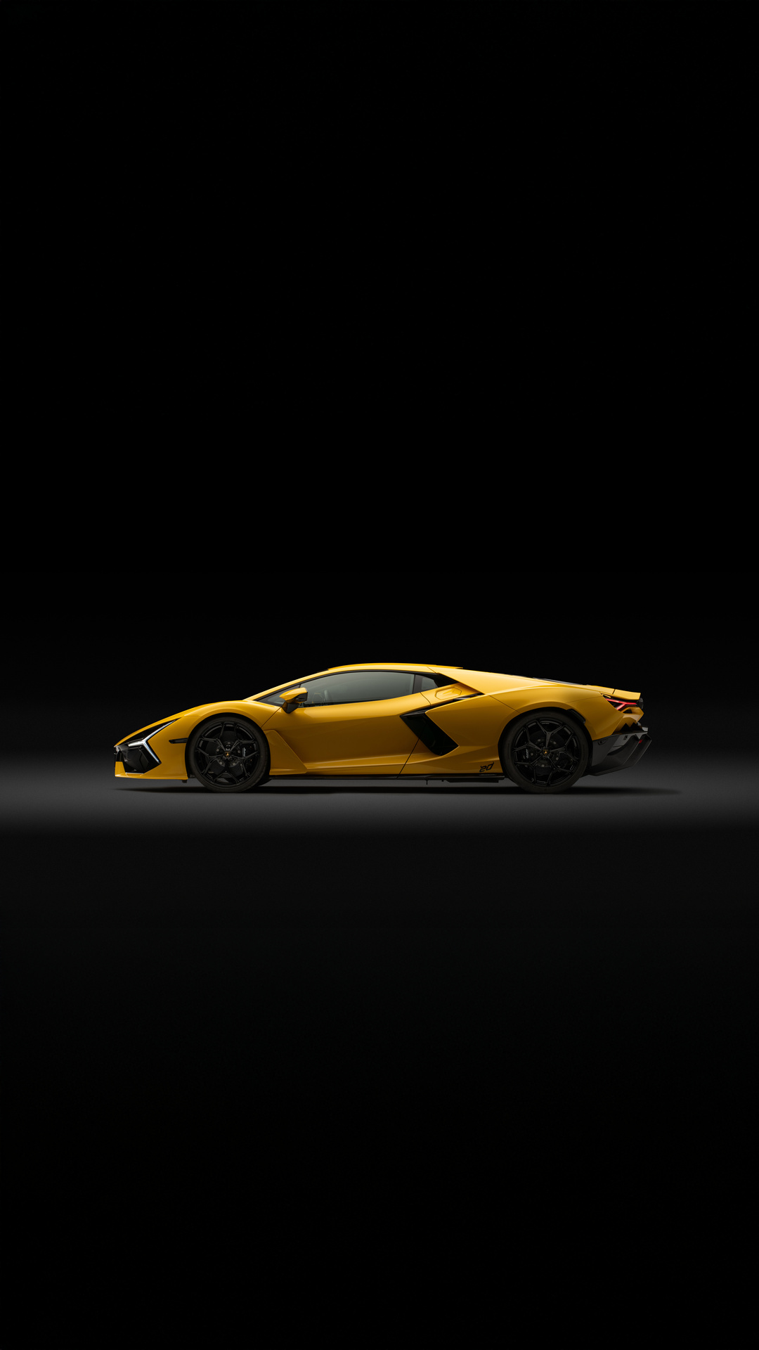 Yellow Lamborghini Supercar Side View