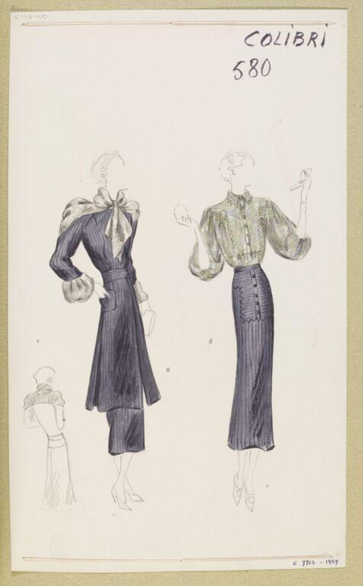 Vintage Fashion Design Sketches