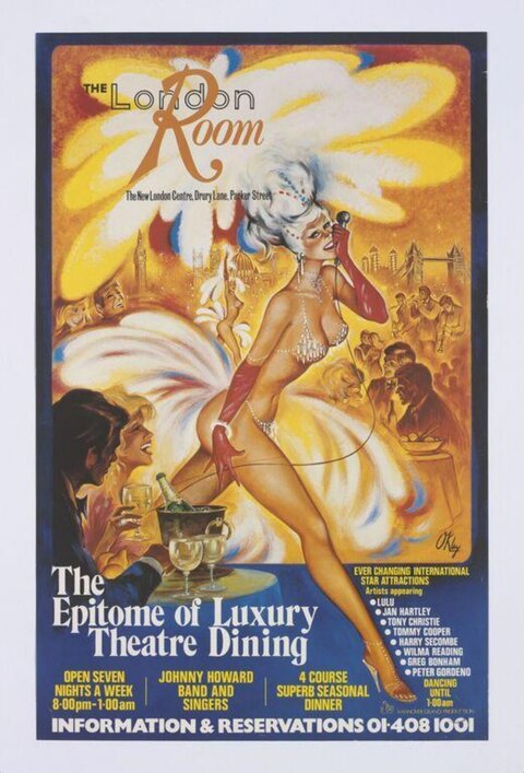 Vintage London Room Theatre Dining Poster