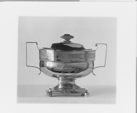 Vintage Silver Covered Sugar Bowl