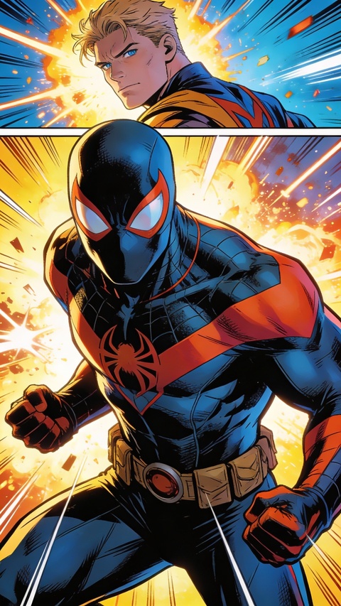 Spider-Man Comic Action Scene