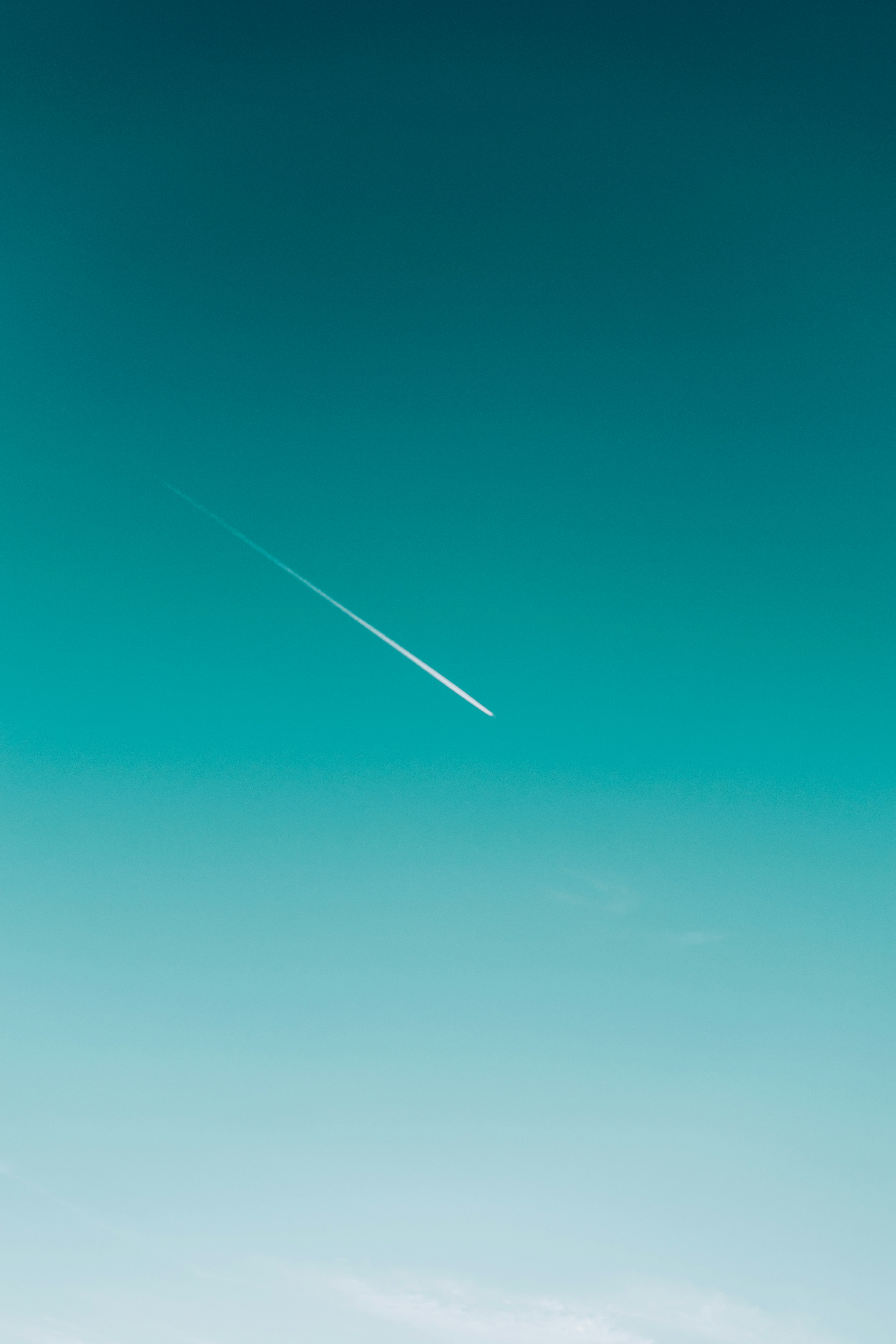 Clear Sky with Airplane Contrail — Phone Wallpapers