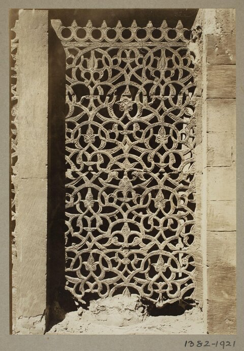 Ancient Carved Stone Window Grille