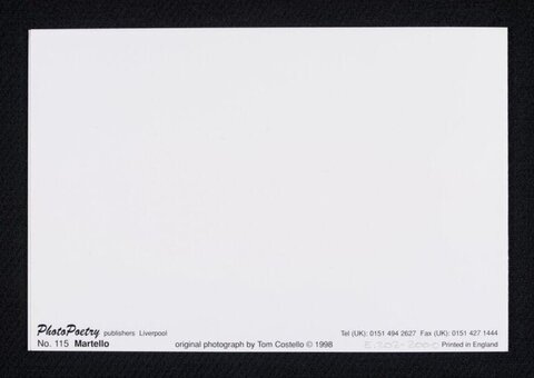Back of Martello Postcard