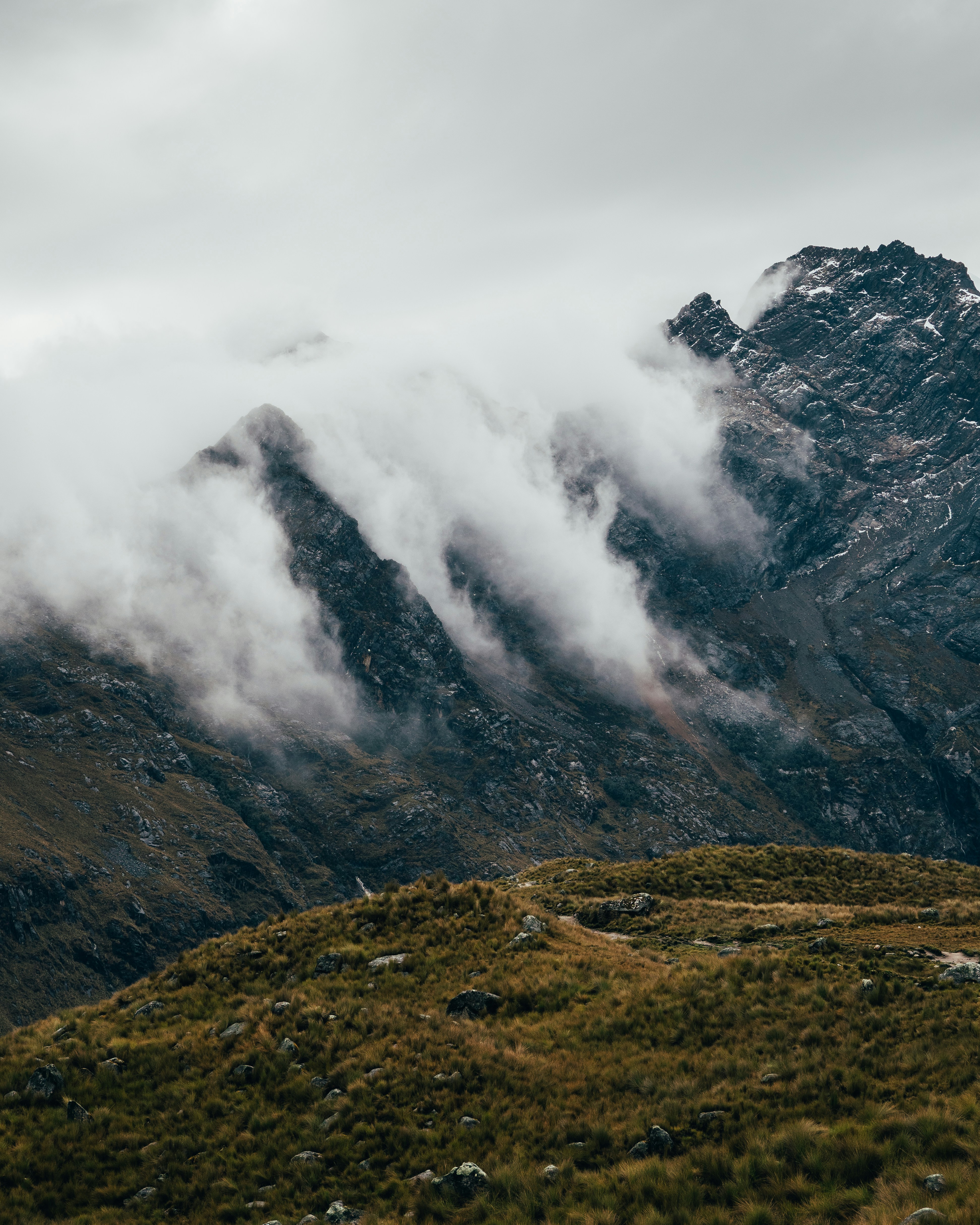 Misty Rocky Mountain Peaks
