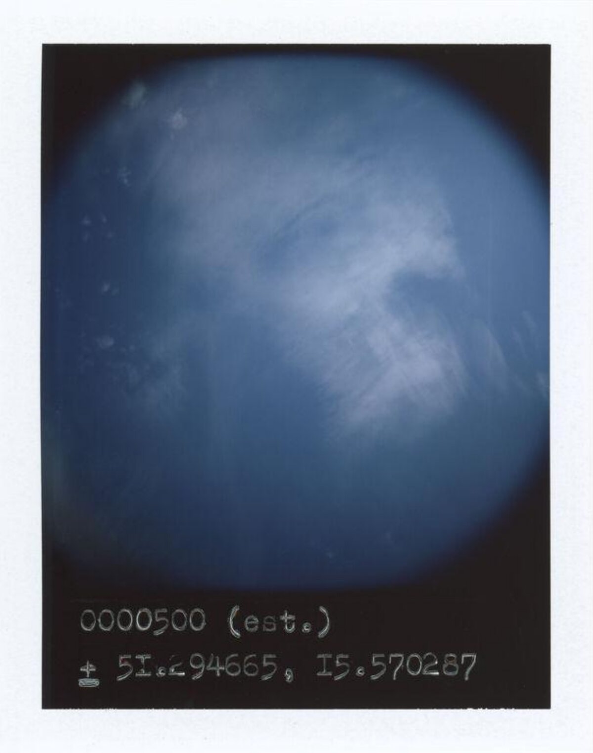 Polaroid Shot of Cloudy Blue Sky
