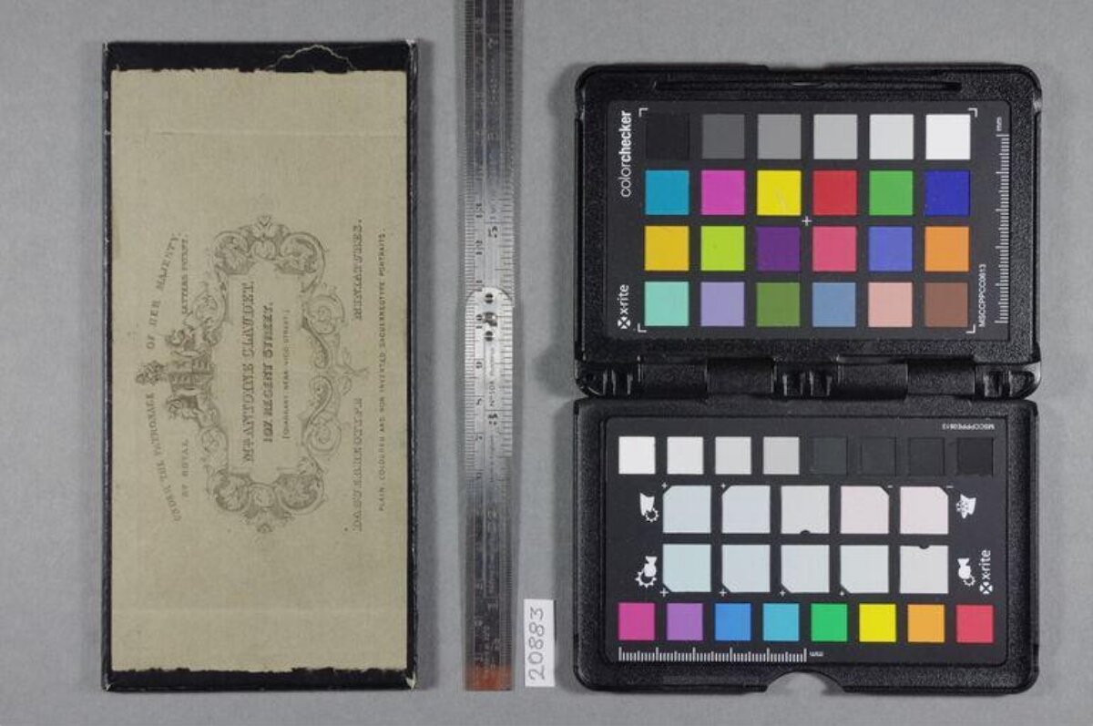 Vintage Photo Back with Color Checker and Ruler — Desktop Backgrounds