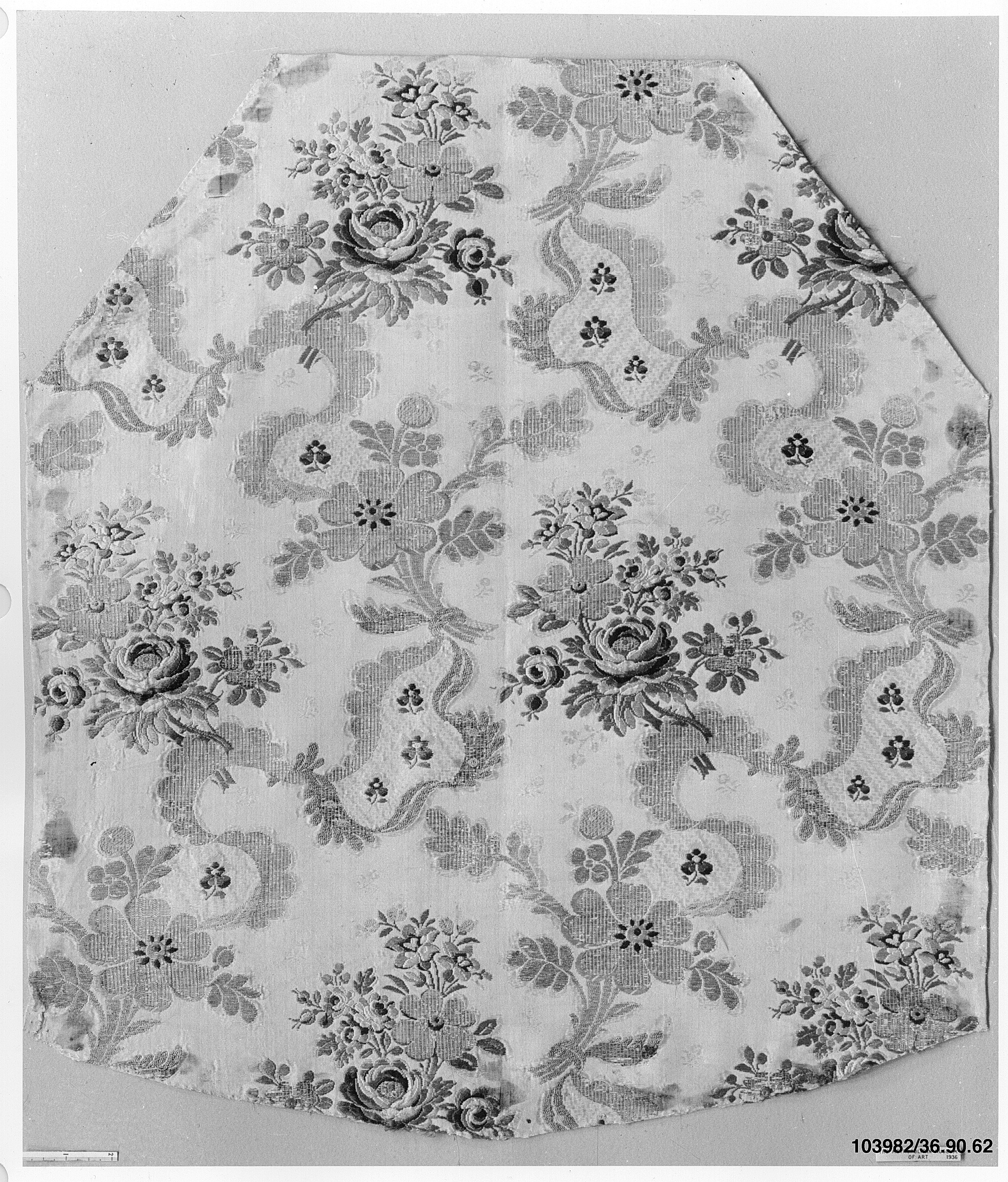 Antique Floral Textile Fragment