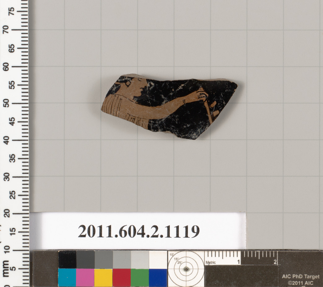Ancient Painted Pottery Fragment