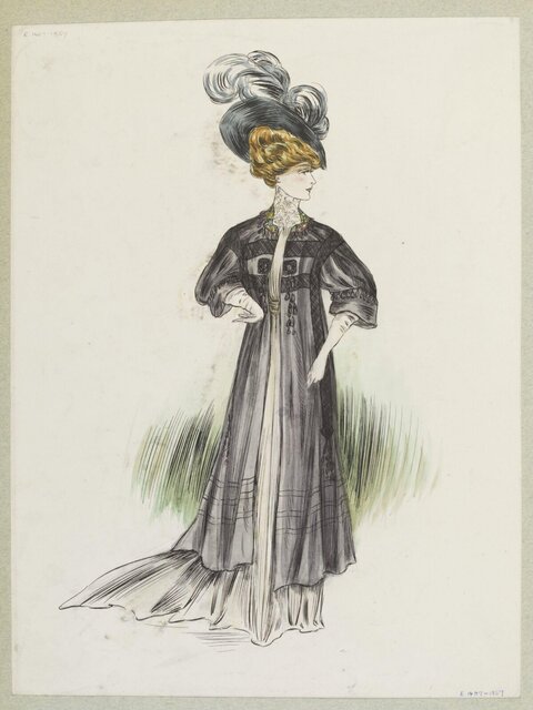 Edwardian Women's Fashion Sketch