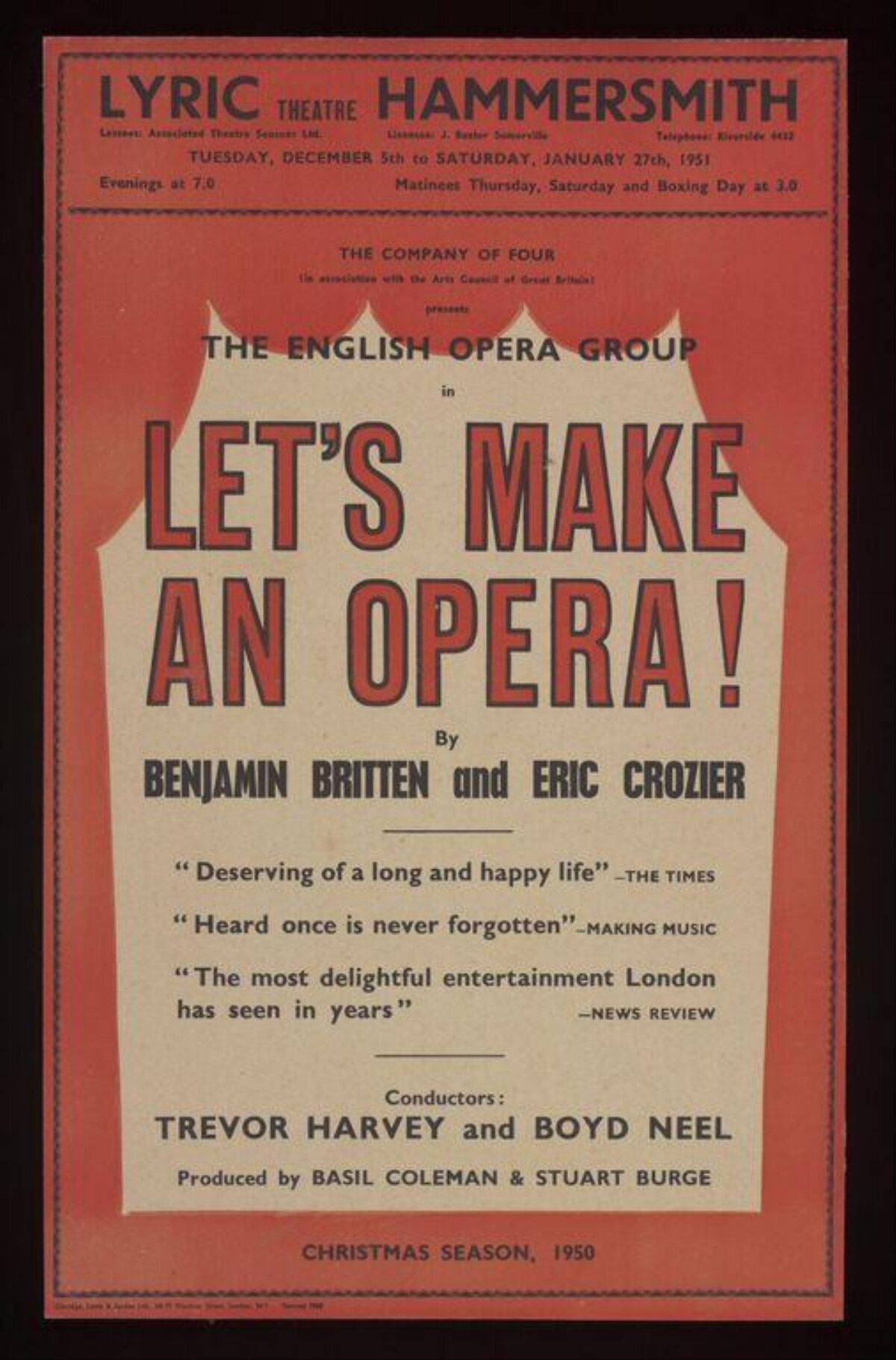 1950 Let's Make An Opera Poster