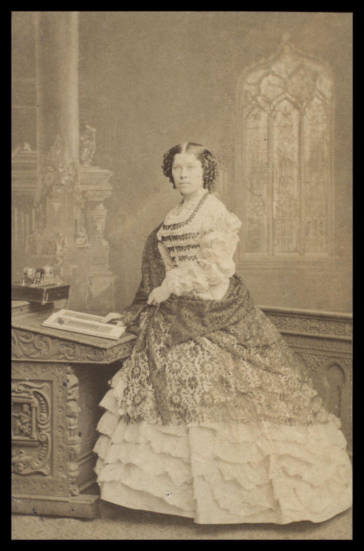 Victorian Woman Studio Portrait