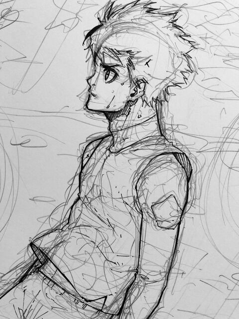 Anime Style Male Character Sketch