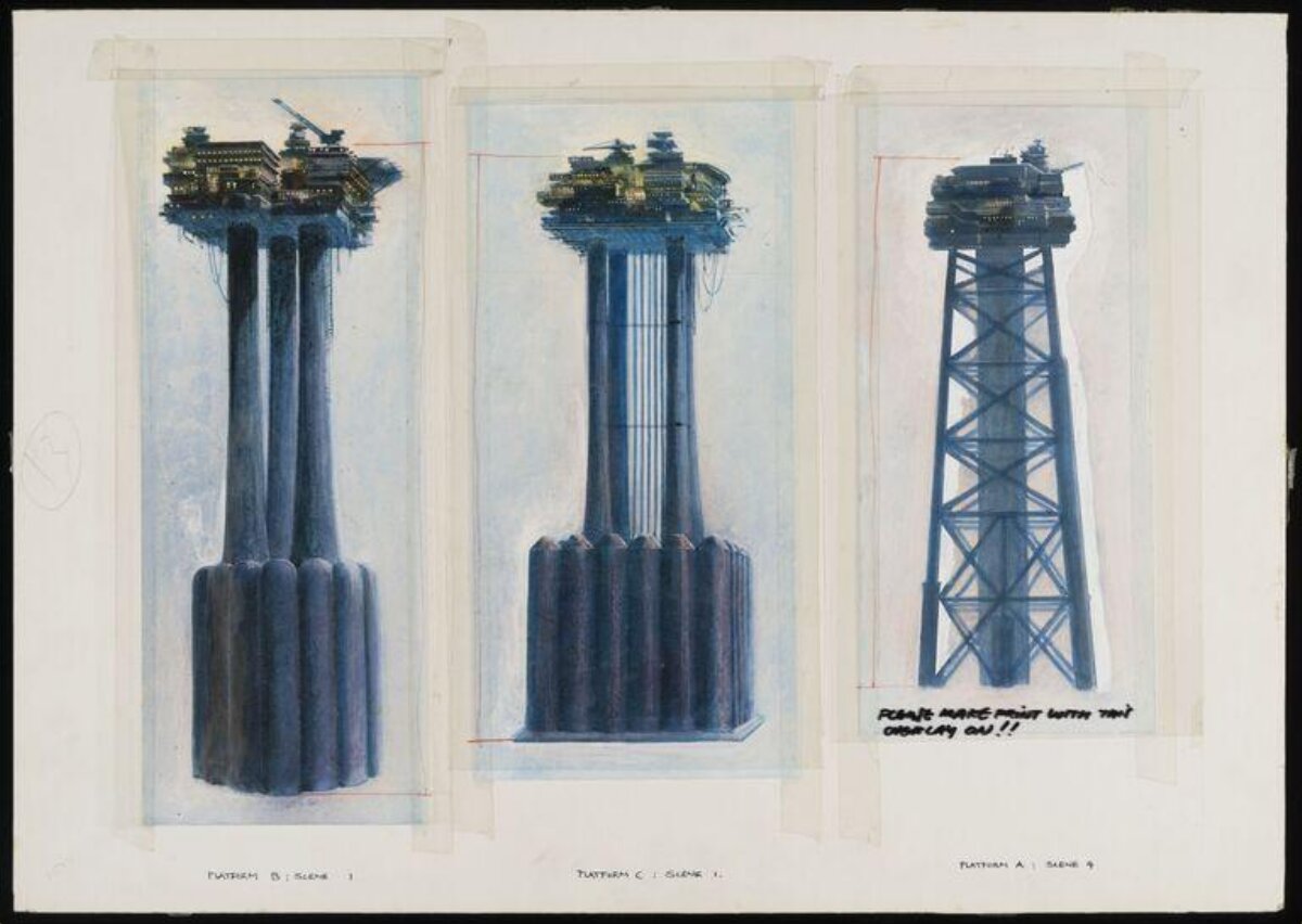 Three Offshore Platform Design Sketches
