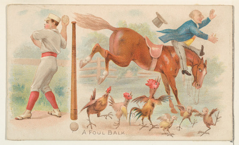 A Foul Balk Vintage Comic Illustration
