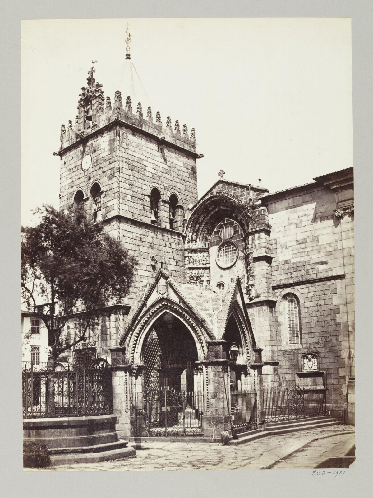 Vintage Stone Cathedral Exterior View