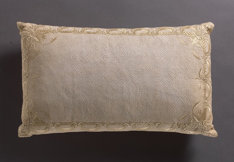 Quilted Embroidered Rectangular Pillow