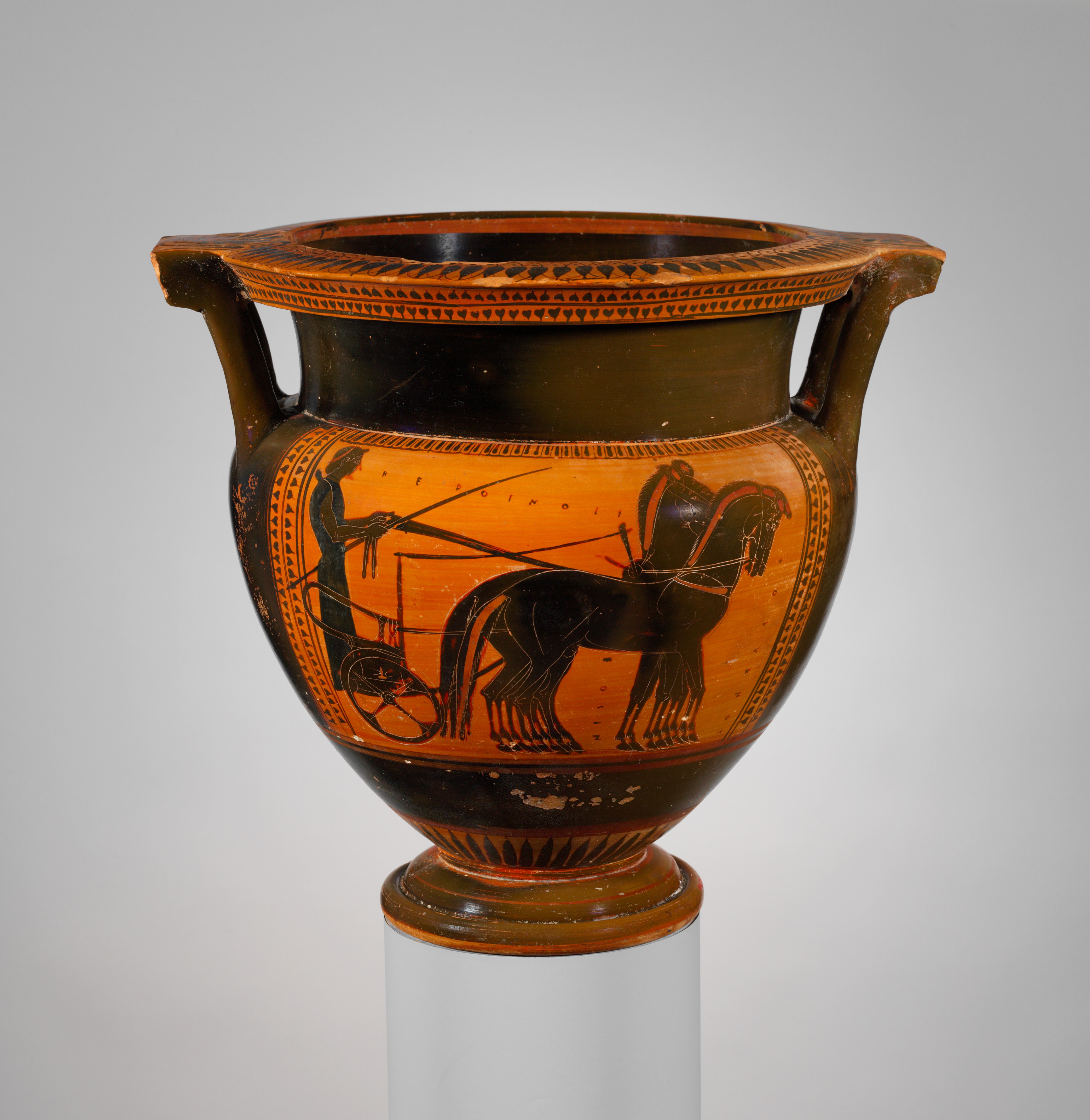 Ancient Greek Black-figure Pottery Vase