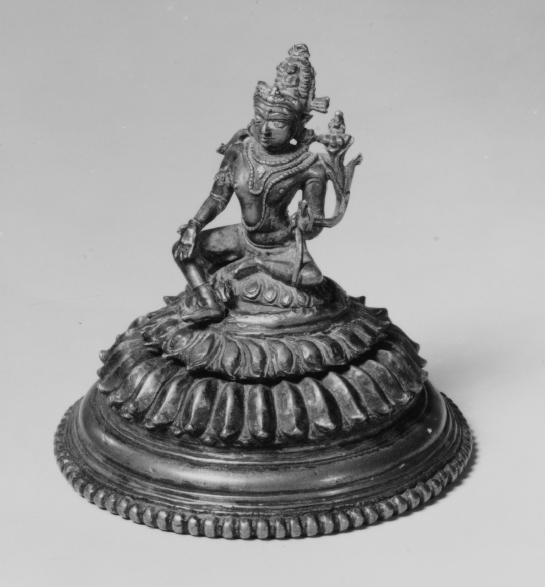 Ancient Bronze Seated Deity Statue