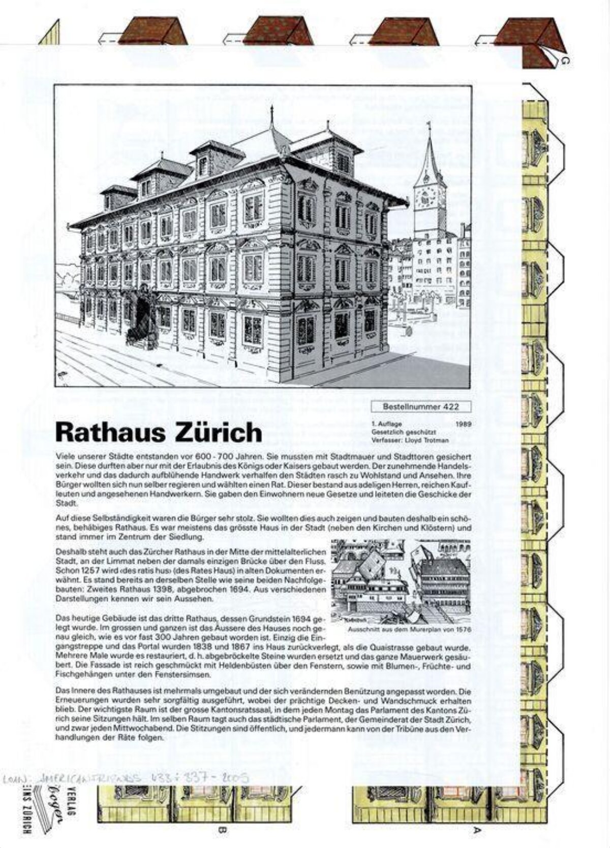 Rathaus Zurich Information Sheet