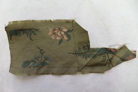 Antique Floral Fabric Fragment