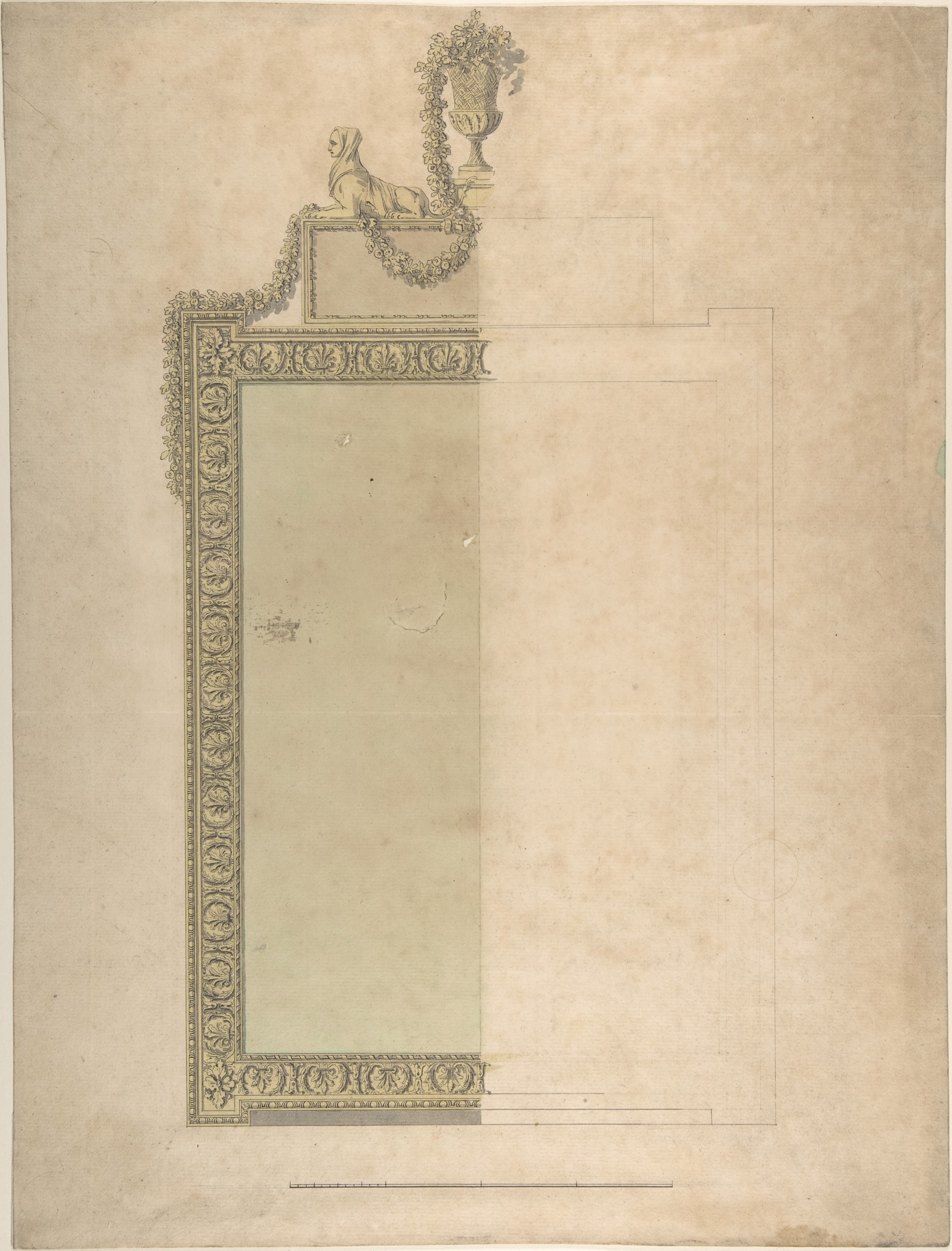 Design Drawing for Ornate Decorative Frame