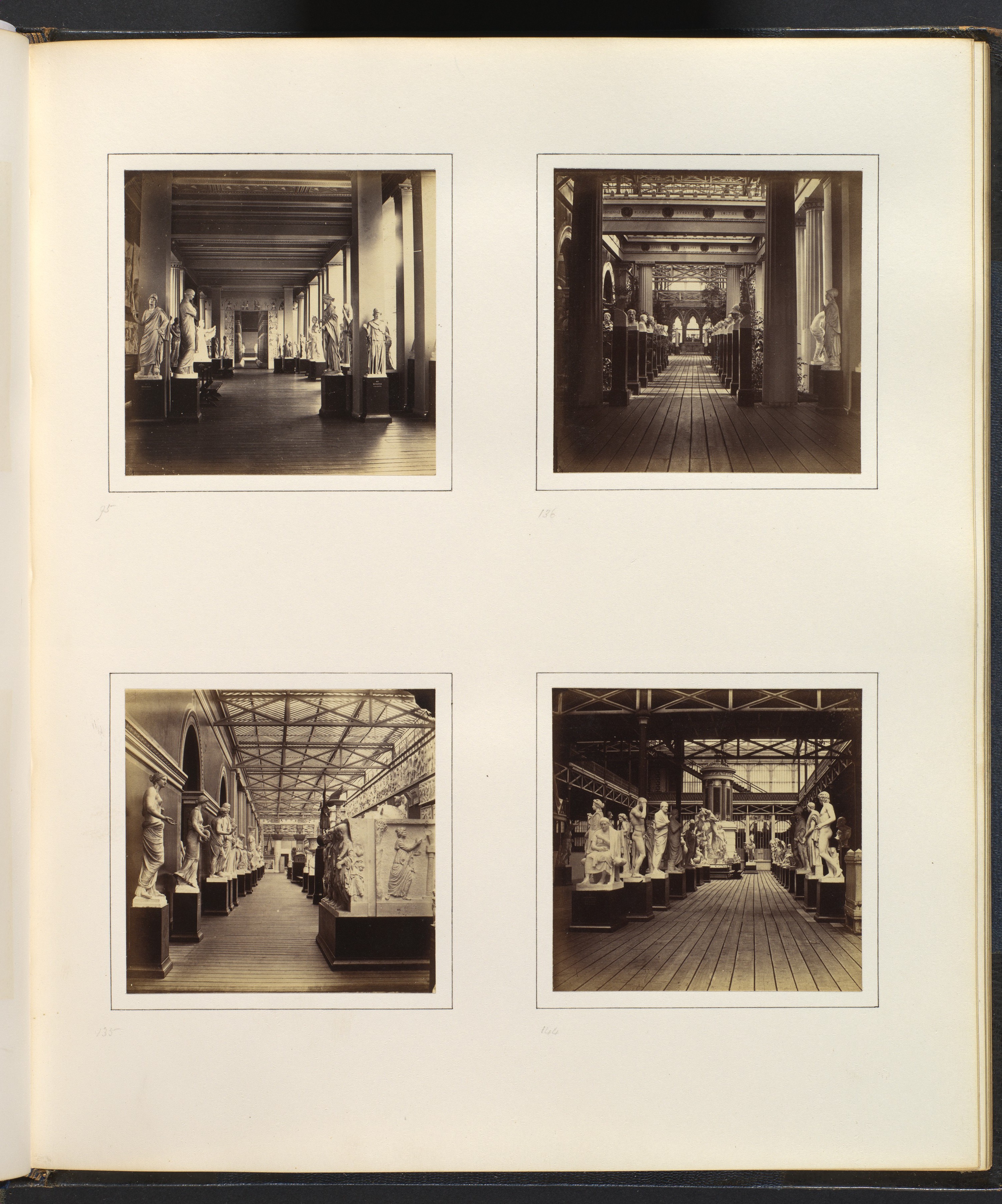 Four Vintage Sculpture Gallery Views