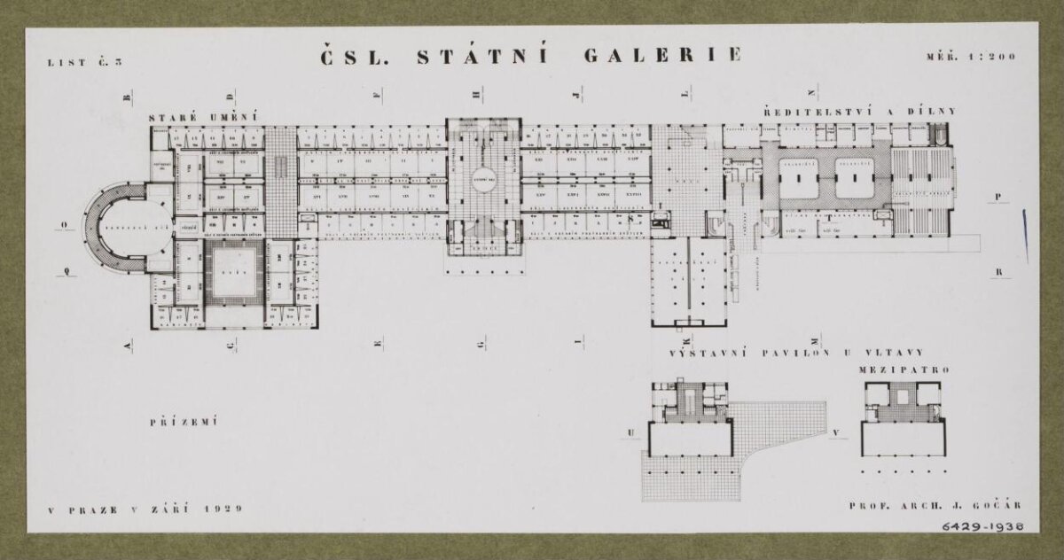 1929 Czechoslovak State Gallery Floor Plan