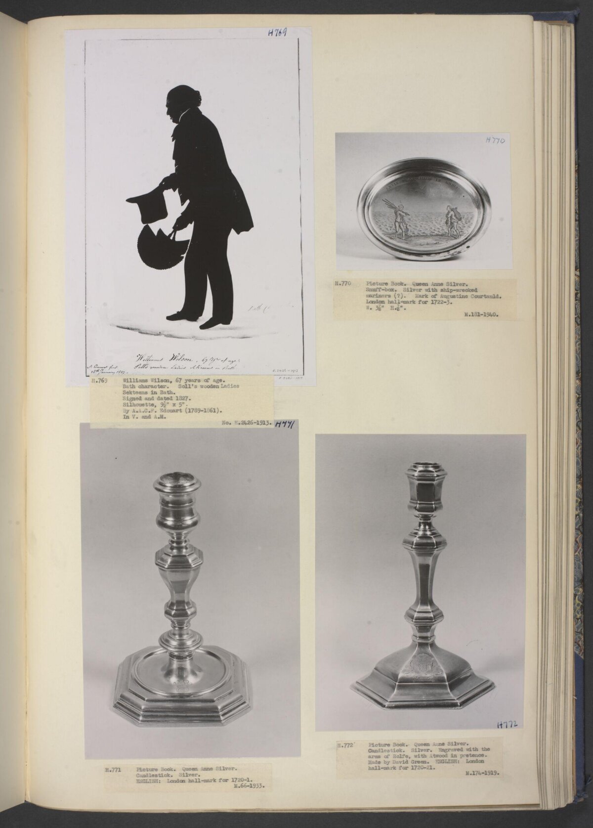 Vintage Antique Collection Album Page