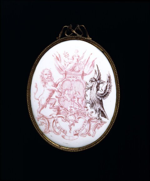 Oval Heraldic Enamel Pendant