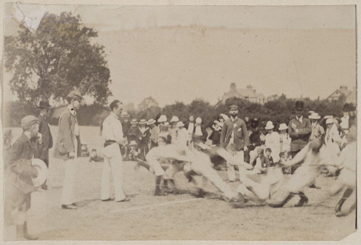 Vintage Outdoor Tug of War Match