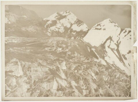 Vintage Snowy Mountain Glacier View