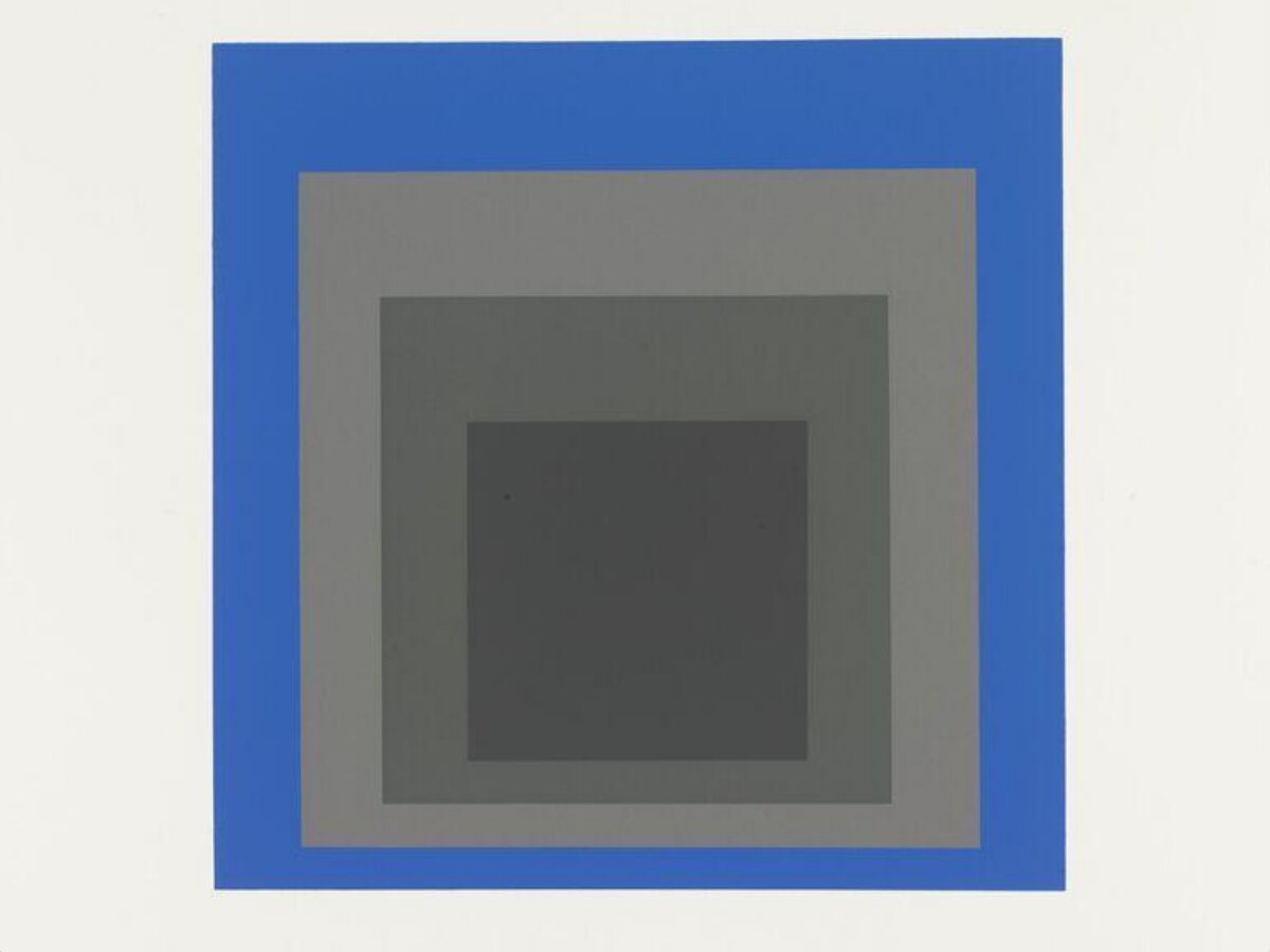 Nested Concentric Blue and Gray Squares