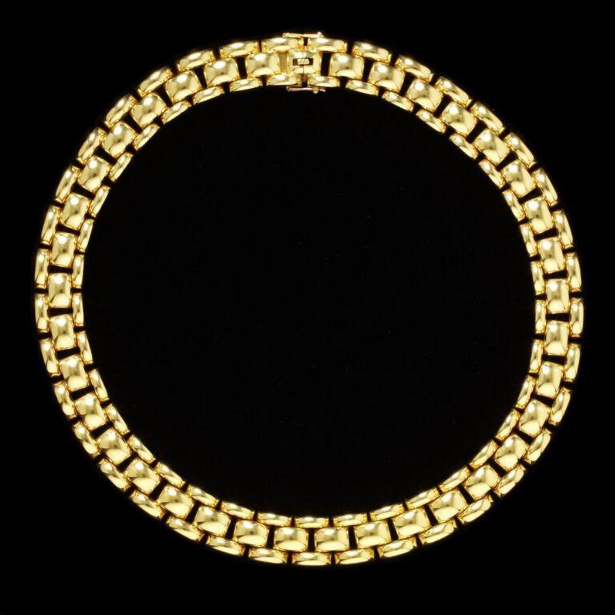 Polished Gold Link Necklace