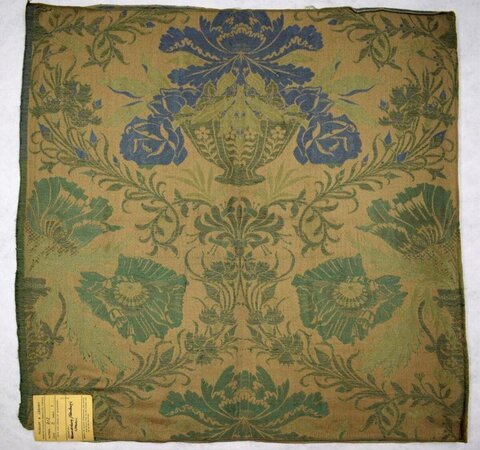 Antique Floral Woven Textile Sample