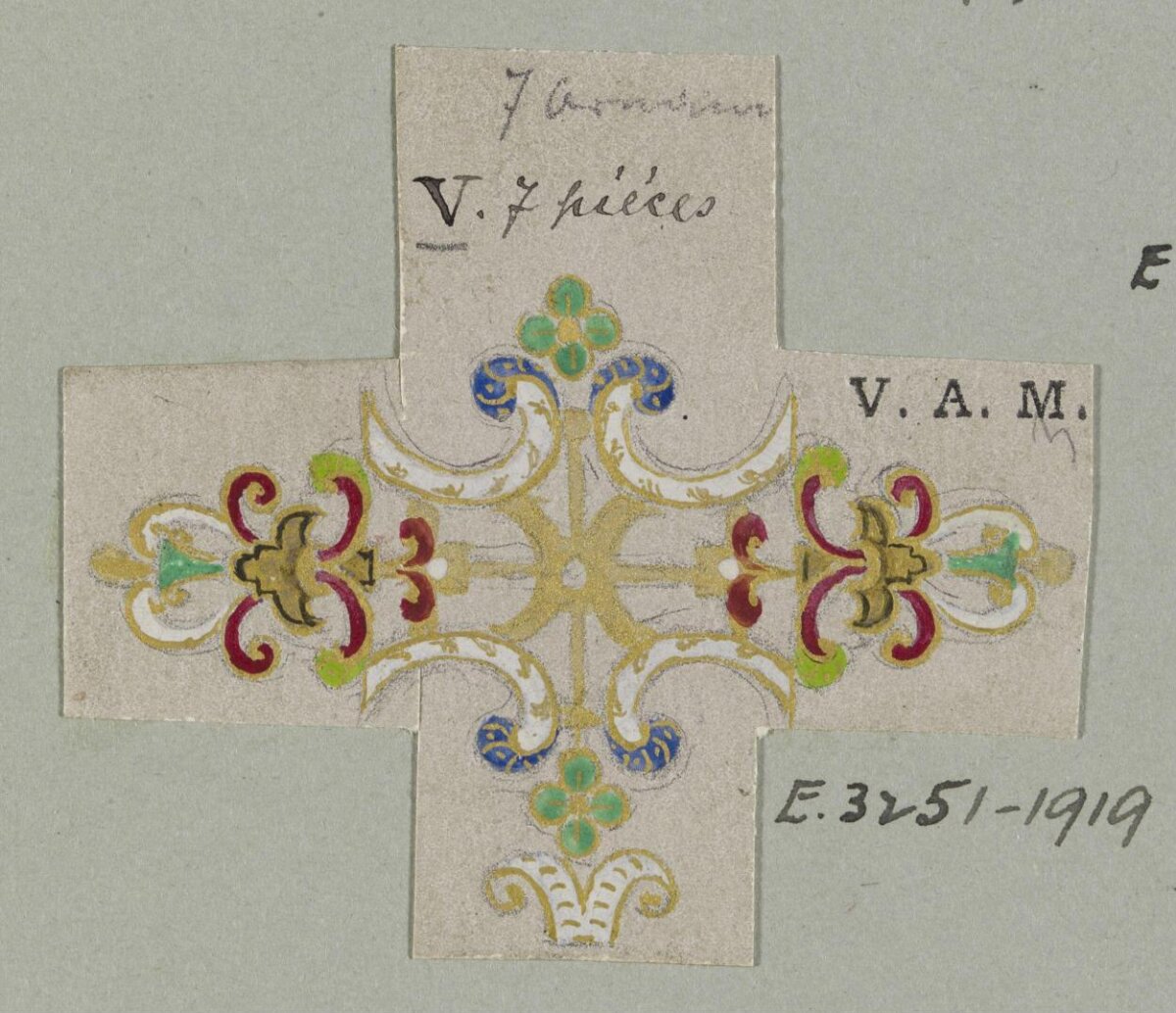 Ornamental Cross Design Drawing