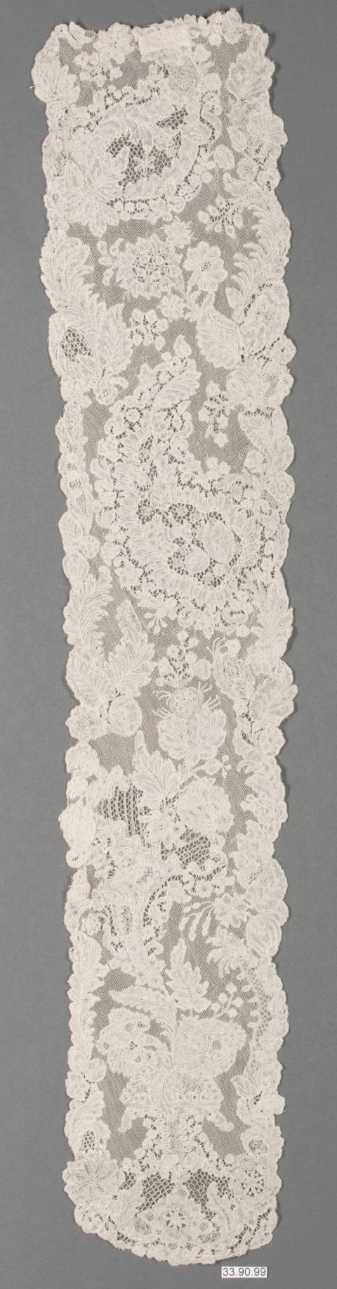 Antique White Lace Textile Panel