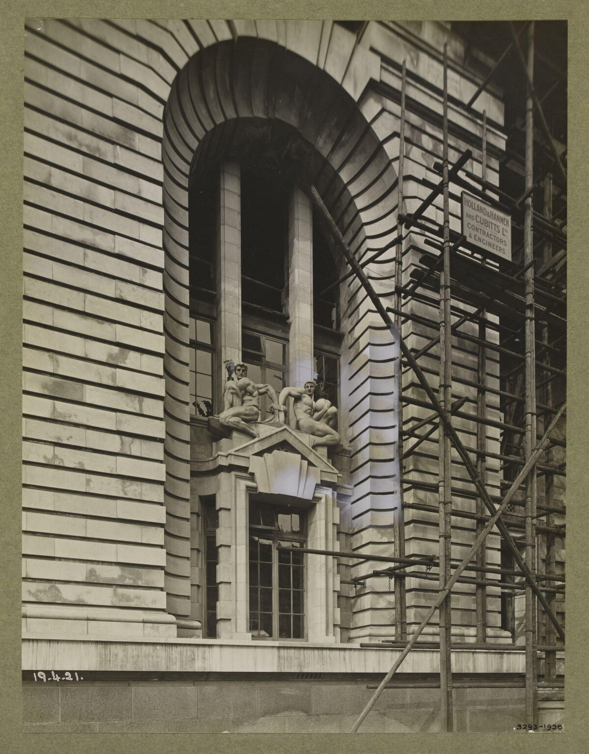 Building Facade Under Construction 1921