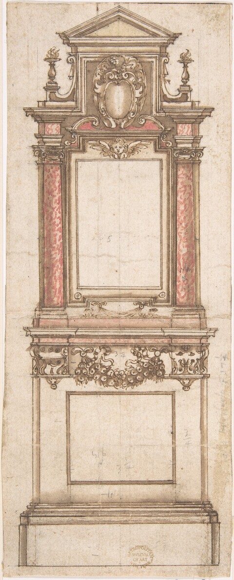 Design Sketch for Ornate Altar Frame