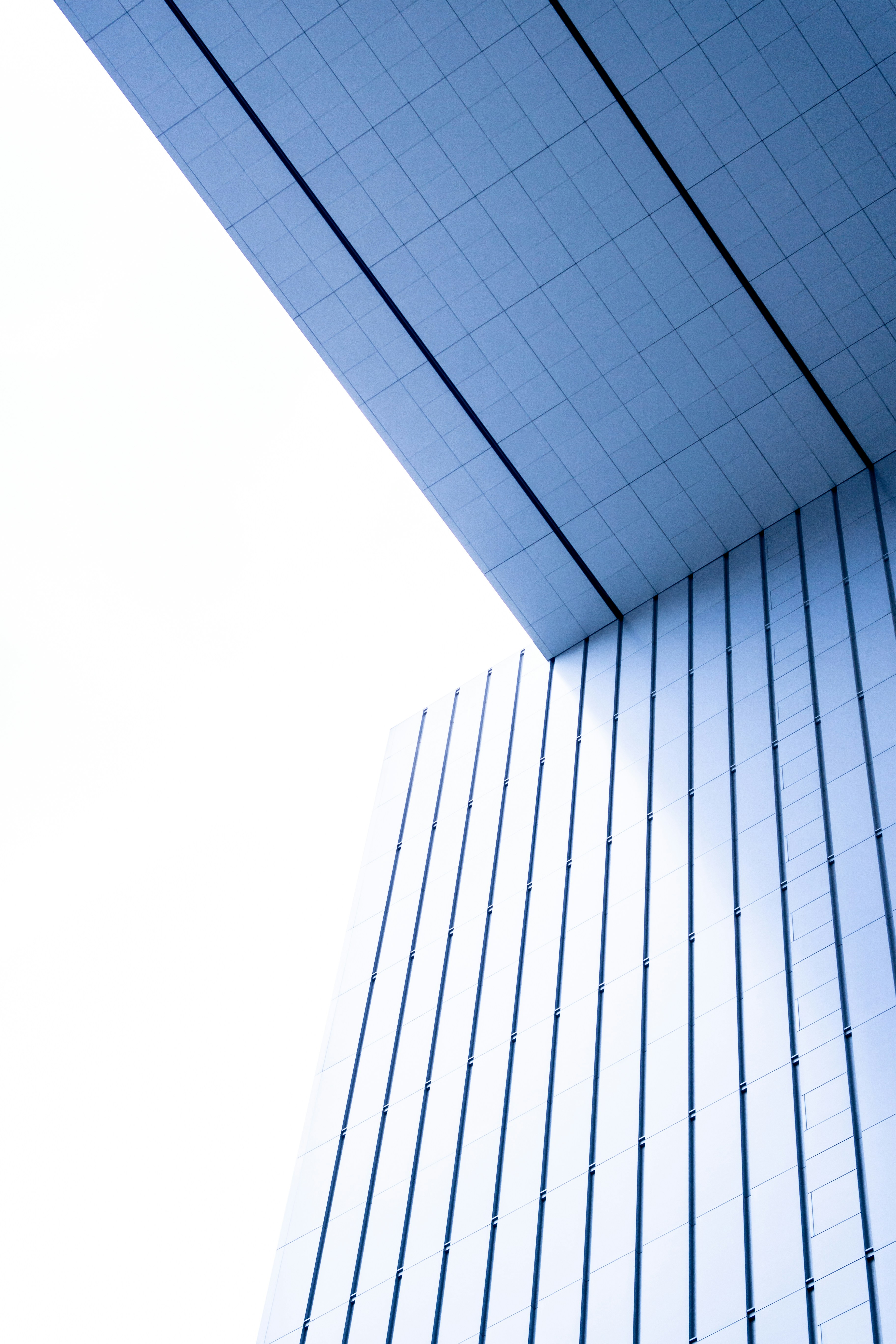 Low Angle View of Modern Skyscrapers