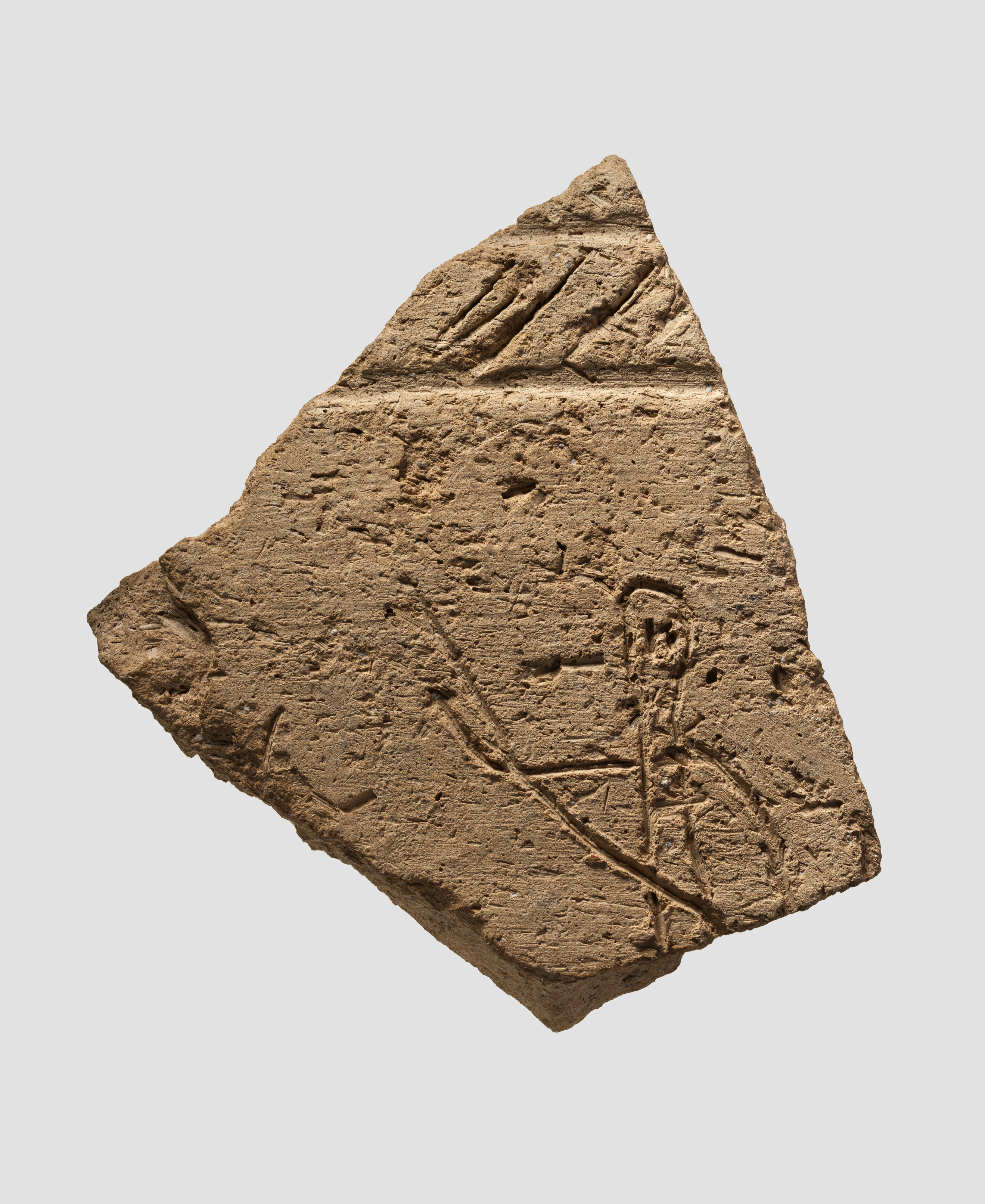 Ancient Carved Pottery Fragment