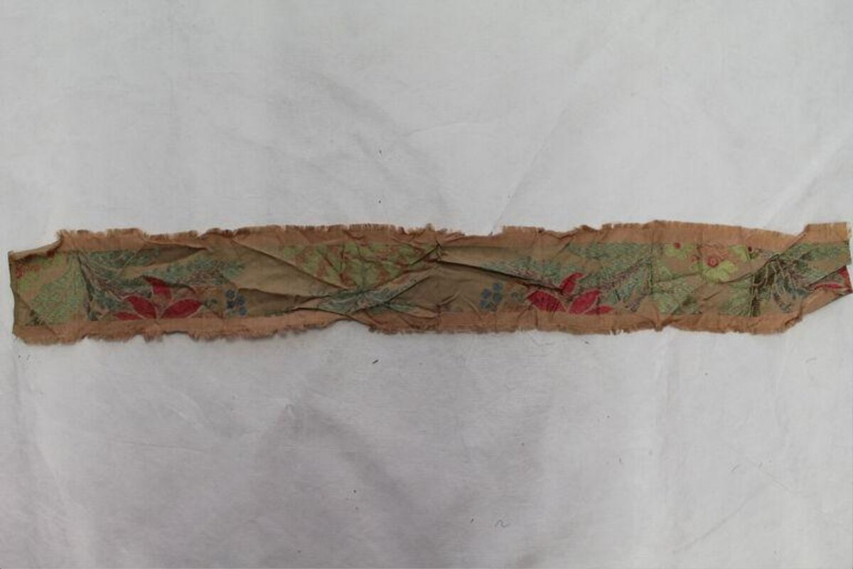 Old Floral Pattern Textile Remnant