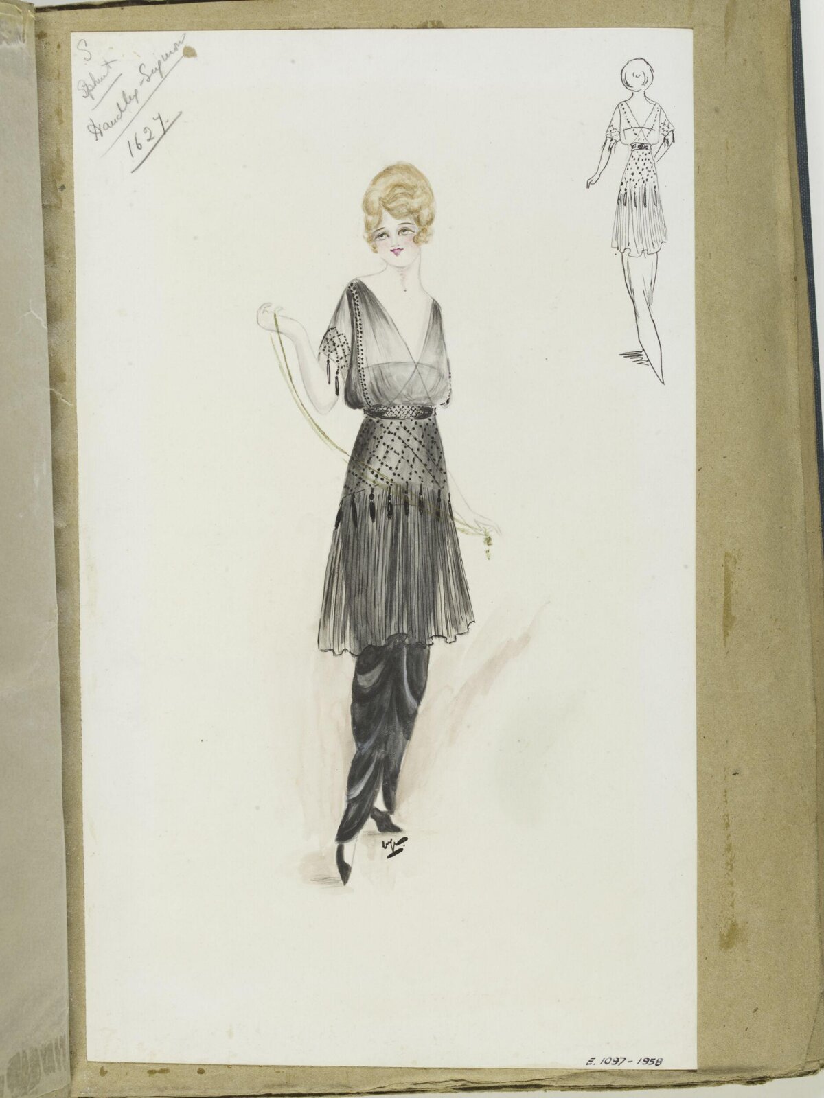 Vintage Women's Fashion Design Sketch