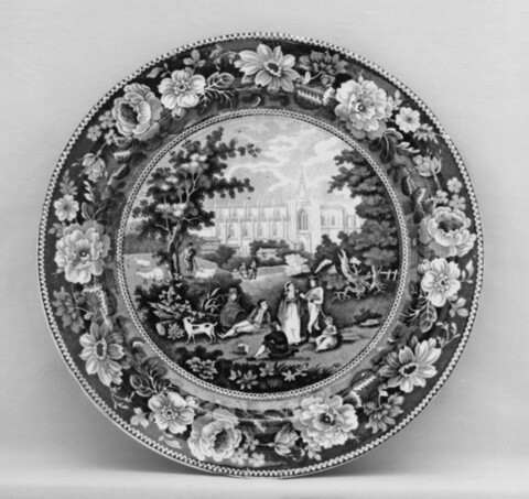 Antique Scenic Decorative Plate