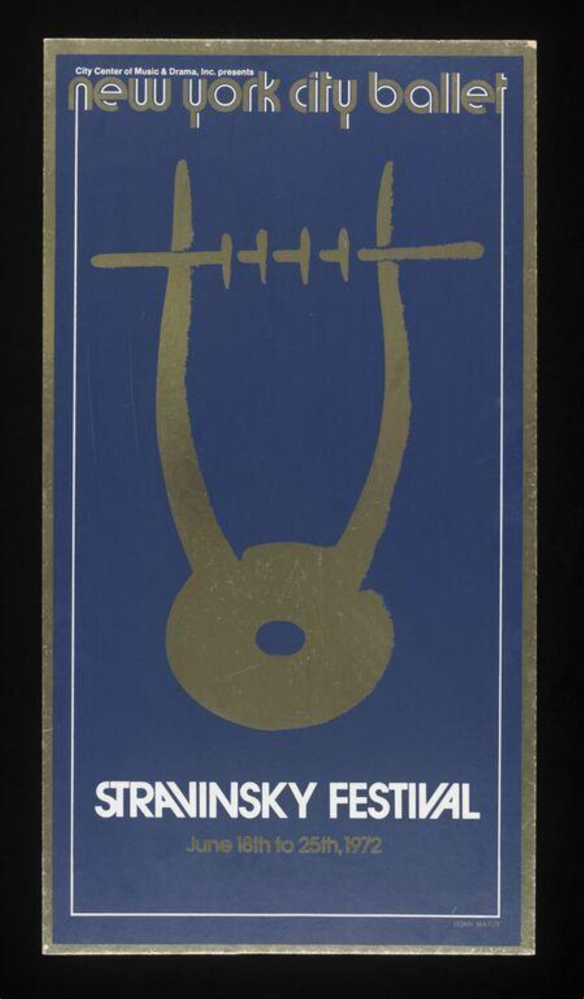 New York City Ballet Stravinsky Festival Poster