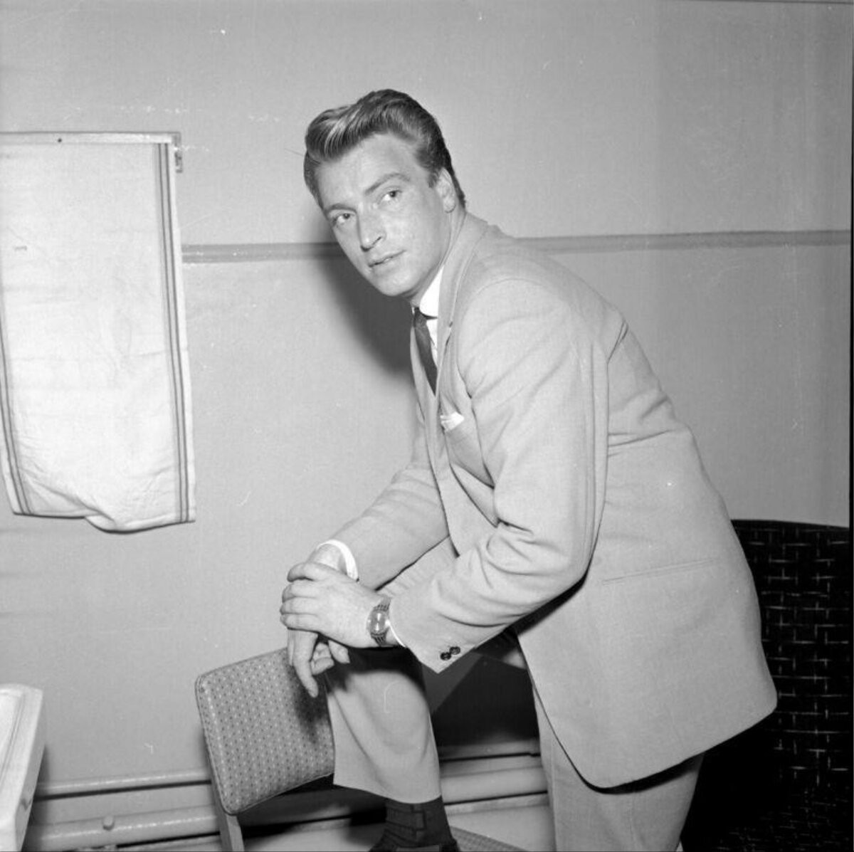 Vintage Portrait of Young Man in Suit