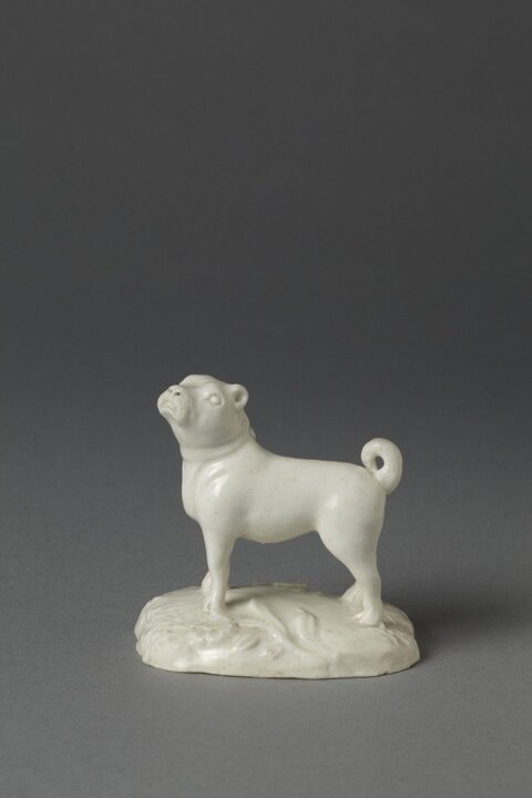 White Porcelain Dog Figurine
